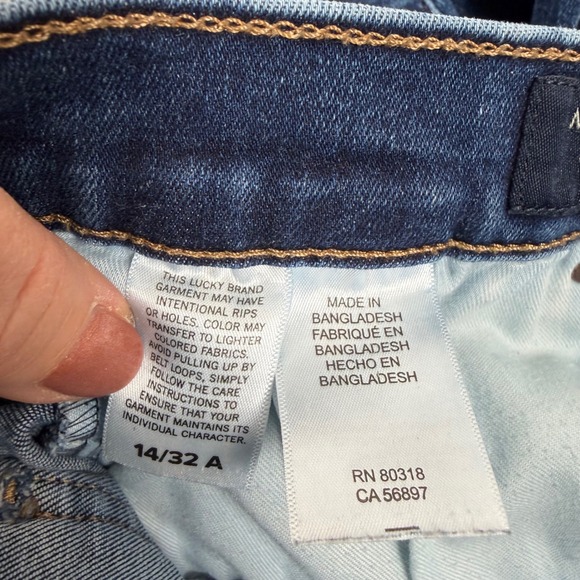 Lucky Brand Ava Mid Rise Skinny Jeans Dark Wash Women's Size 14 32 - Picture 6 of 10